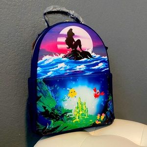 Loungefly little mermaid mini backpack new with tags
